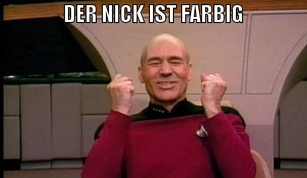 DER NICK IST FARBIG