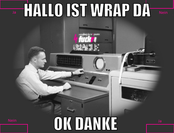 hallo ist wrap da ok danke