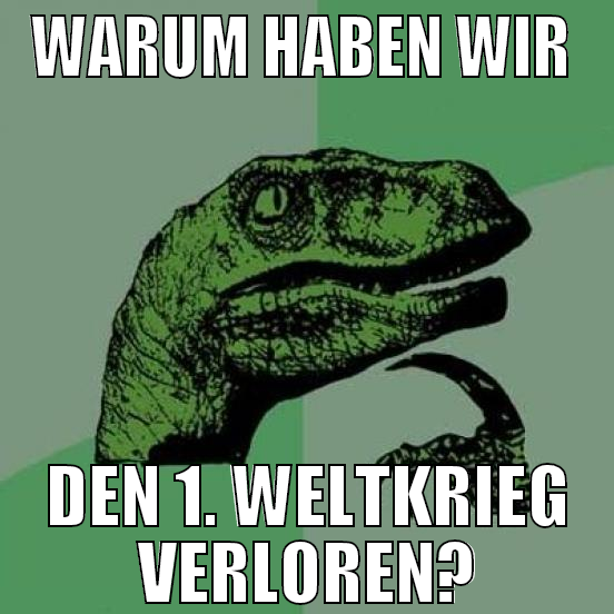 warum haben wir  den 1. weltkrieg verloren?