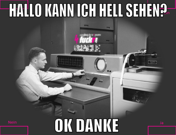 hallo kann ich hell sehen? ok danke