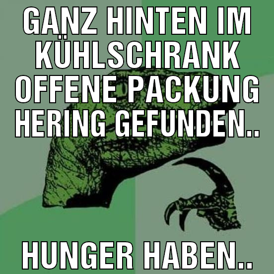 Ganz hinten im Kühlschrank offene Packung Hering g