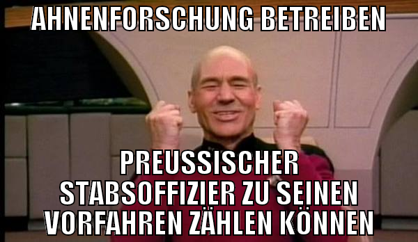 ahnenforschung betreiben preußischer stabsoffizier