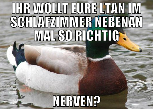 Ihr wollt eure ltan im schlafzimmer nebenan mal so