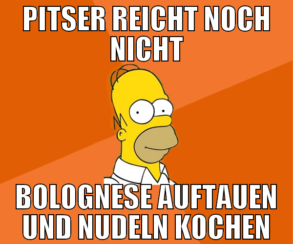 pitser reicht noch nicht bolognese auftauen und nu