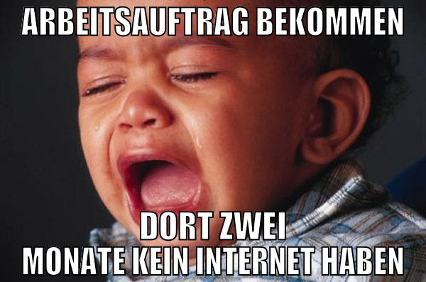 Arbeitsauftrag bekommen Dort zwei Monate kein inte