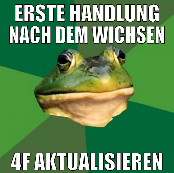 erste handlung nach dem wichsen 4f aktualisieren