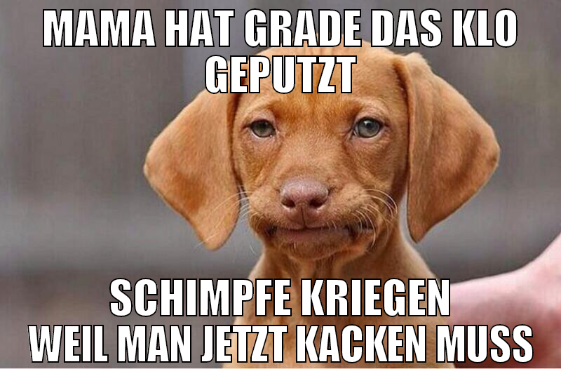 Mama hat grade das klo geputzt schimpfe kriegen we