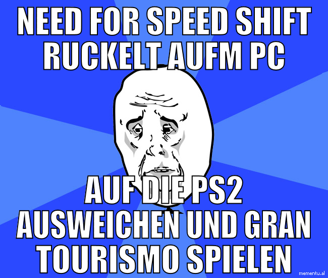 need for speed shift ruckelt aufm pc auf die ps2 a