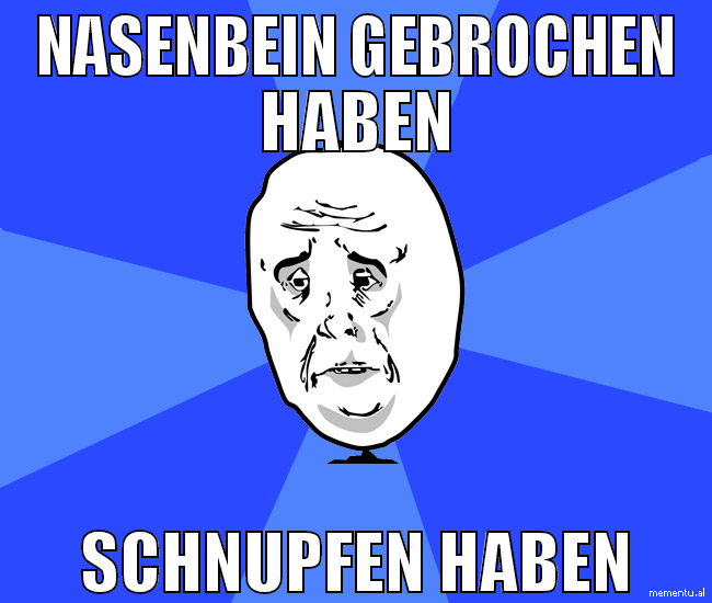 nasenbein gebrochen haben schnupfen haben