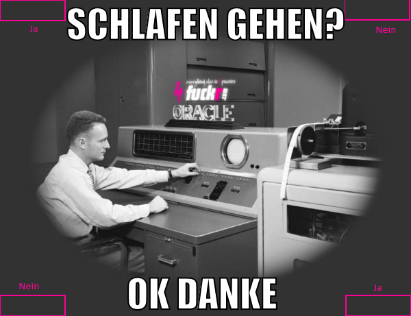 schlafen gehen? ok danke