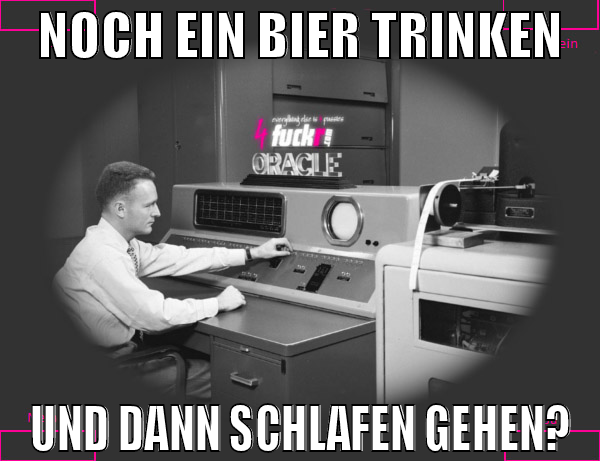 noch ein bier trinken und dann schlafen gehen?