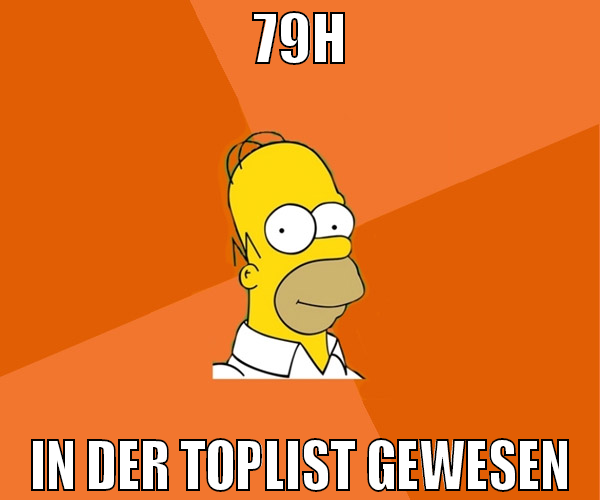 79h in der toplist gewesen