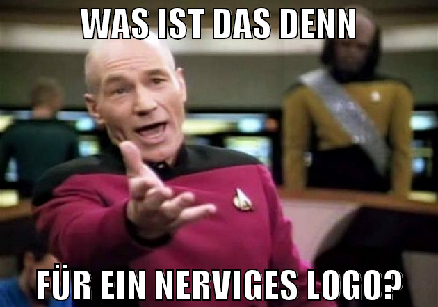 was ist das denn für ein nerviges logo?