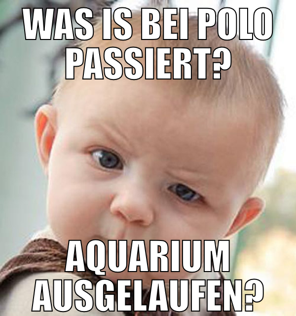 was is bei polo passiert? aquarium ausgelaufen?