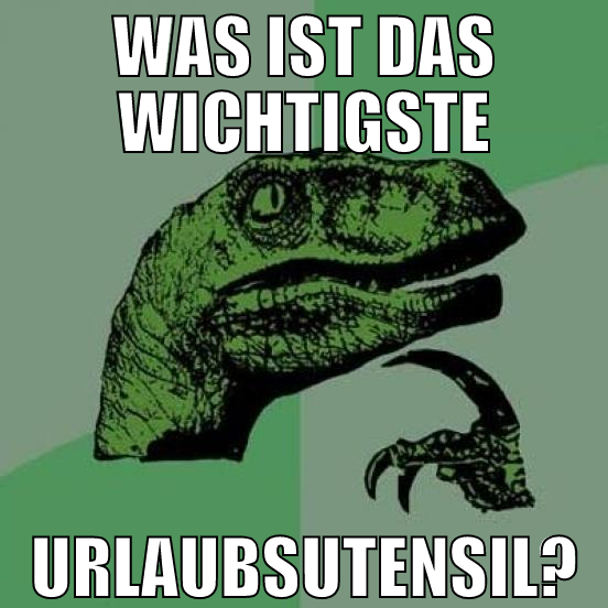 was ist das wichtigste urlaubsutensil?