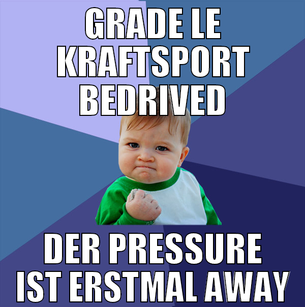 grade le kraftsport bedrived der pressure ist erst
