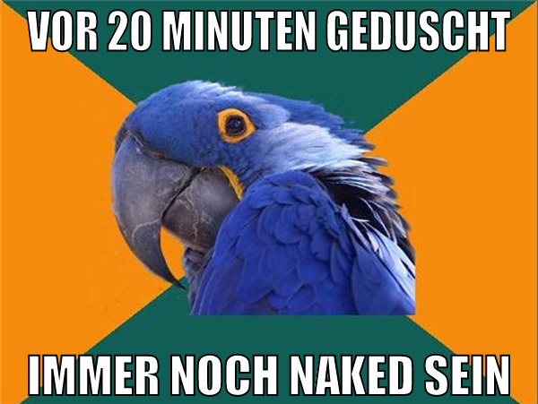 vor 20 minuten geduscht immer noch naked sein
