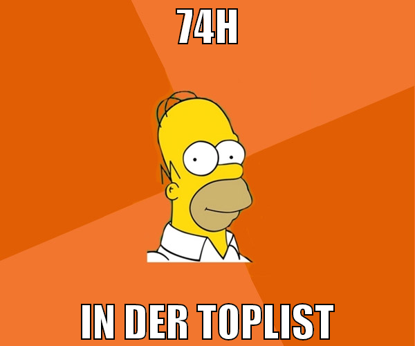 74h in der toplist