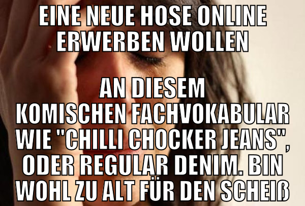 eine neue hose online erwerben wollen an diesem ko