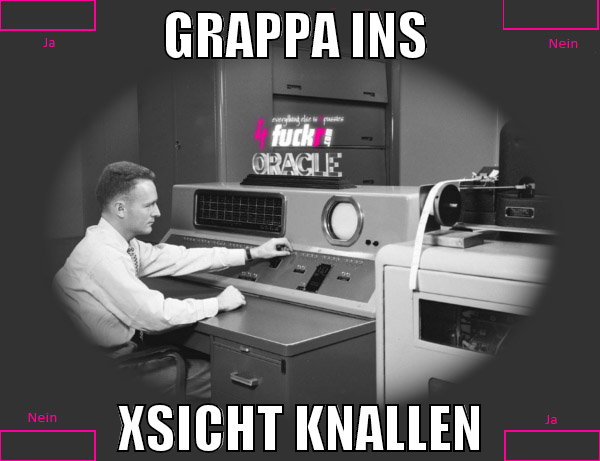 grappa ins  xsicht knallen