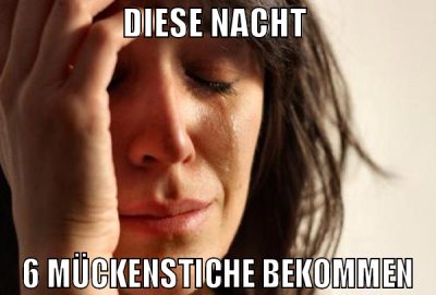 diese nacht  6 mückenstiche bekommen