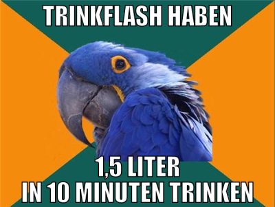 trinkflash haben 1,5 liter in 10 minuten trinken
