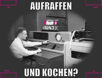 Aufraffen und kochen?