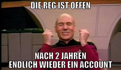 Die Reg ist offen Nach 2 Jahren endlich wieder ein