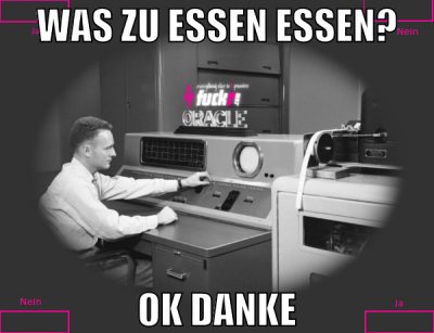 was zu essen essen? ok danke