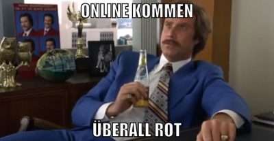 online kommen überall rot