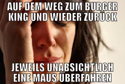 auf dem weg zum burger king und wieder zurück jewe