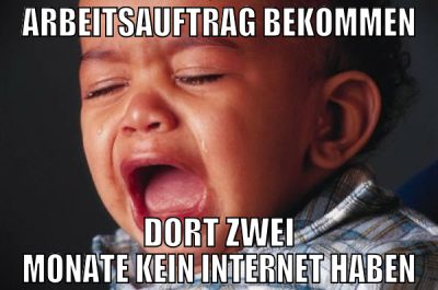 Arbeitsauftrag bekommen Dort zwei Monate kein inte