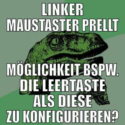 linker Maustaster prellt Möglichkeit bspw. die lee
