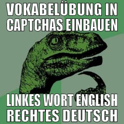 vokabelübung in captchas einbauen linkes wort engl