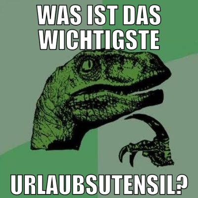 was ist das wichtigste urlaubsutensil?