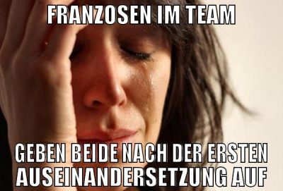 FRANZOSEN IM TEAM GEBEN BEIDE NACH DER ERSTEN AUSE