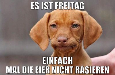 es ist freitag einfach mal die eier nicht rasieren