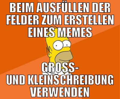 beim ausfüllen der felder zum erstellen eines meme