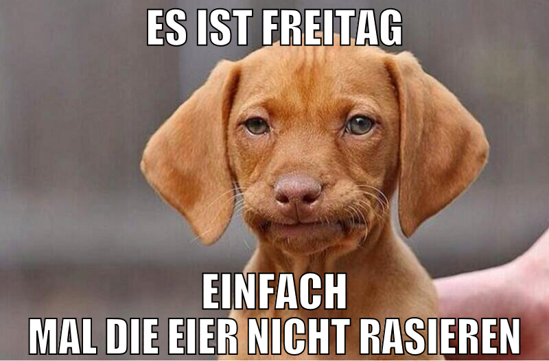 es ist freitag einfach mal die eier nicht rasieren