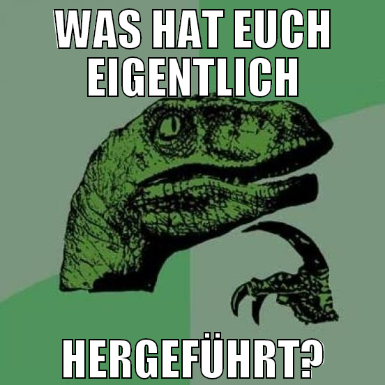 was hat euch eigentlich hergeführt?