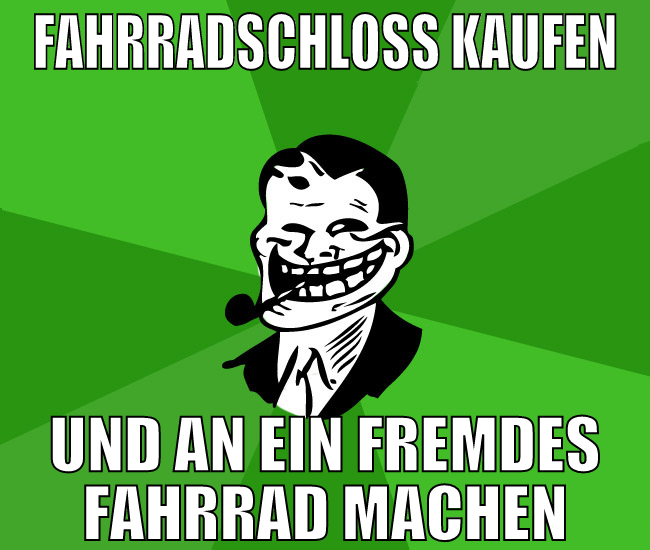 Fahrradschloss kaufen und an ein fremdes fahrrad m