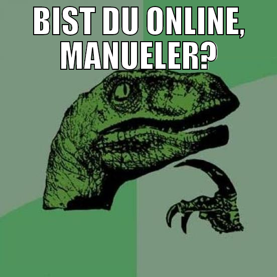 bist du online, manueler?