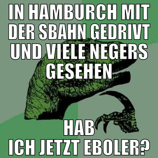 in hamburch mit der sbahn gedrivt und viele negers