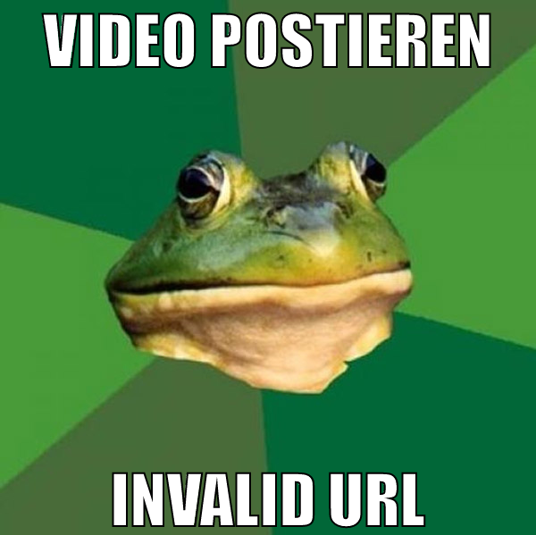 video postieren invalid url