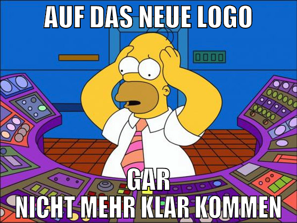 auf das neue logo gar nicht mehr klar kommen