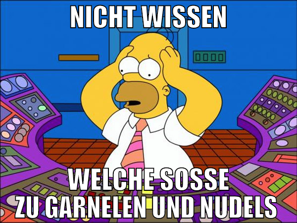 nicht wissen welche soße zu garnelen und nudels