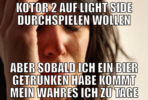 Kotor 2 auf Light side durchspielen wollen aber so