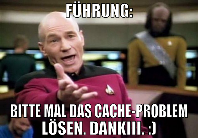 führung: bitte mal das cache-problem lösen. dankii
