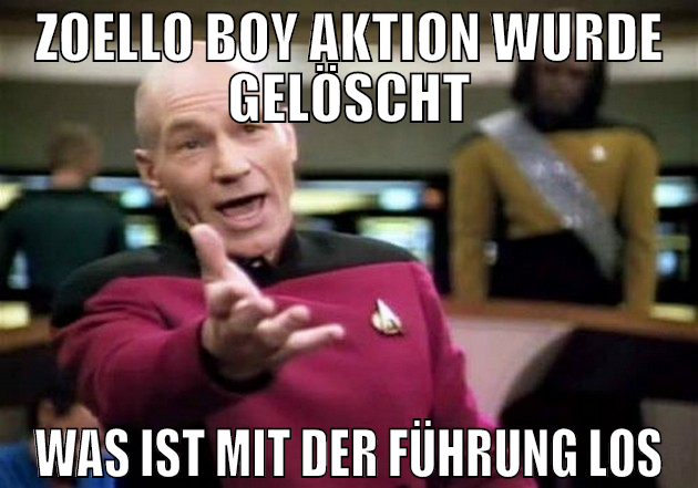 Zoello Boy aktion wurde gelöscht was ist mit der f