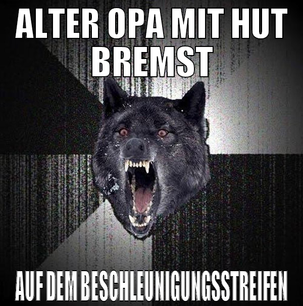alter Opa mit hut bremst auf dem beschleunigungsst
